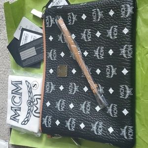 - Mcm HOST pick pouch clutch or wristlet leather on sale Fab